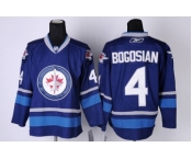 nhl Winnipeg Jets #4 Bogosian Blue New Jersey