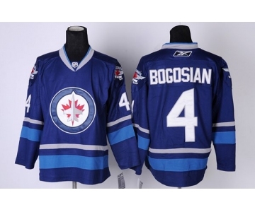 nhl Winnipeg Jets #4 Bogosian Blue New Jersey