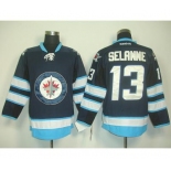 nhl jerseys winnipeg jets #13 selanne blue 2011 new