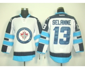 nhl jerseys winnipeg jets #13 selanne white 2011 new