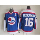 nhl jerseys winnipeg jets #16 boschman blue[m&n][boschman][patch A]