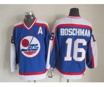 nhl jerseys winnipeg jets #16 boschman blue[m&n][boschman][patch A]