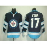 nhl jerseys winnipeg jets #17 fehr blue 2011 new