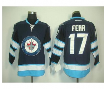 nhl jerseys winnipeg jets #17 fehr blue 2011 new