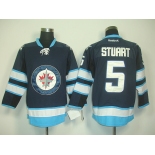 nhl jerseys winnipeg jets #5 stuart blue 2011 new