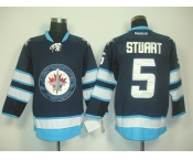 nhl jerseys winnipeg jets #5 stuart blue 2011 new