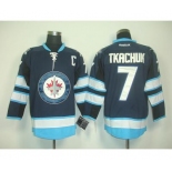 nhl jerseys winnipeg jets #7 tkachuk blue (C patch) 2011 new