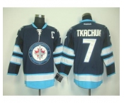 nhl jerseys winnipeg jets #7 tkachuk blue (C patch) 2011 new