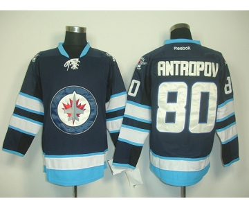 nhl jerseys winnipeg jets #80 antropov blue 2011 new