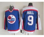 nhl jerseys winnipeg jets #9 hull blue[m&n][hull]