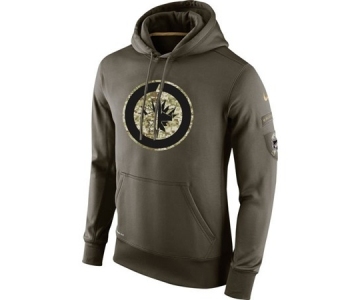 nhl jerseys winnipeg jets nike green salute to service[pullover hooded sweatshirt]