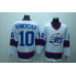 nhl jets #10 hawerchuk white ccm