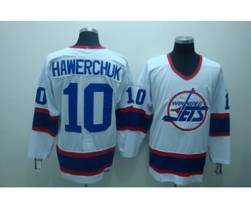 nhl jets #10 hawerchuk white ccm