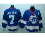 nhl jets #7 tkachuk blue ccm