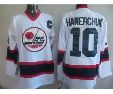 nhl new york jets #10 hawerchuk white(c)