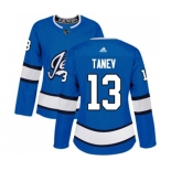 Women Adidas Winnipeg Jets #13 Brandon Tanev Authentic Blue Alternate NHL Jersey