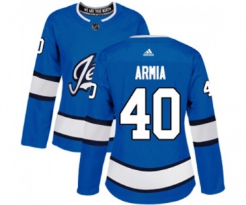 Women Adidas Winnipeg Jets #40 Joel Armia Authentic Blue Alternate NHL Jersey