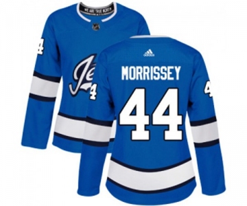 Women Adidas Winnipeg Jets #44 Josh Morrissey Authentic Blue Alternate NHL Jersey