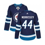 Women Adidas Winnipeg Jets #44 Josh Morrissey Authentic Navy Blue Home NHL Jersey