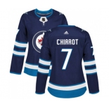 Women Adidas Winnipeg Jets #7 Ben Chiarot Authentic Navy Blue Home NHL Jersey