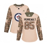 Women Adidas Winnipeg Jets #85 Mathieu Perreault Authentic Camo Veterans Day Practice NHL Jersey