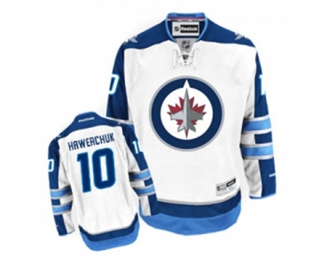 Women Reebok Winnipeg Jets #10 Dale Hawerchuk Authentic White Away NHL Jersey