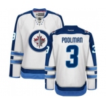 Women Reebok Winnipeg Jets #3 Tucker Poolman Authentic White Away NHL Jersey