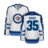 Women Reebok Winnipeg Jets #35 Steve Mason Authentic White Away NHL Jersey