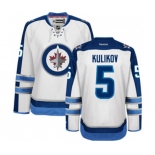 Women Reebok Winnipeg Jets #5 Dmitry Kulikov Authentic White Away NHL Jersey