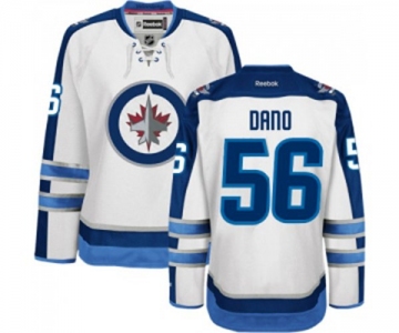 Women Reebok Winnipeg Jets #56 Marko Dano Authentic White Away NHL Jersey