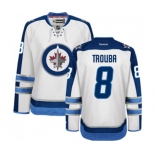 Women Reebok Winnipeg Jets #8 Jacob Trouba Authentic White Away NHL Jersey