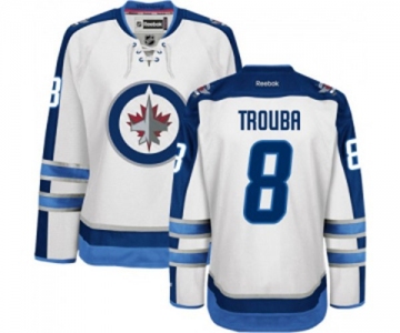 Women Reebok Winnipeg Jets #8 Jacob Trouba Authentic White Away NHL Jersey