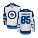 Women Reebok Winnipeg Jets #85 Mathieu Perreault Authentic White Away NHL Jersey