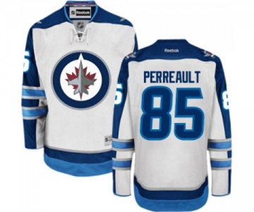 Women Reebok Winnipeg Jets #85 Mathieu Perreault Authentic White Away NHL Jersey