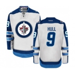 Women Reebok Winnipeg Jets #9 Bobby Hull Authentic White Away NHL Jersey