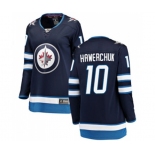 Women Winnipeg Jets #10 Dale Hawerchuk Fanatics Branded Navy Blue Home Breakaway NHL Jersey