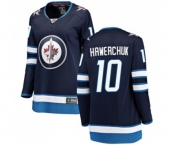 Women Winnipeg Jets #10 Dale Hawerchuk Fanatics Branded Navy Blue Home Breakaway NHL Jersey