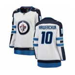 Women Winnipeg Jets #10 Dale Hawerchuk Fanatics Branded White Away Breakaway NHL Jersey