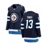 Women Winnipeg Jets #13 Brandon Tanev Fanatics Branded Navy Blue Home Breakaway NHL Jersey