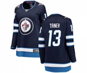 Women Winnipeg Jets #13 Brandon Tanev Fanatics Branded Navy Blue Home Breakaway NHL Jersey