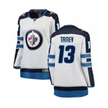 Women Winnipeg Jets #13 Brandon Tanev Fanatics Branded White Away Breakaway NHL Jersey