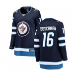 Women Winnipeg Jets #16 Laurie Boschman Fanatics Branded Navy Blue Home Breakaway NHL Jersey