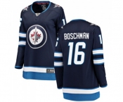 Women Winnipeg Jets #16 Laurie Boschman Fanatics Branded Navy Blue Home Breakaway NHL Jersey