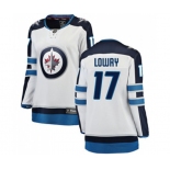 Women Winnipeg Jets #17 Adam Lowry Fanatics Branded White Away Breakaway NHL Jersey