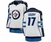 Women Winnipeg Jets #17 Adam Lowry Fanatics Branded White Away Breakaway NHL Jersey