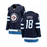 Women Winnipeg Jets #18 Bryan Little Fanatics Branded Navy Blue Home Breakaway NHL Jersey