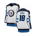 Women Winnipeg Jets #18 Bryan Little Fanatics Branded White Away Breakaway NHL Jersey