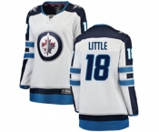 Women Winnipeg Jets #18 Bryan Little Fanatics Branded White Away Breakaway NHL Jersey