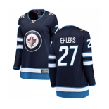 Women Winnipeg Jets #27 Nikolaj Ehlers Fanatics Branded Navy Blue Home Breakaway NHL Jersey