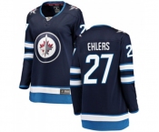 Women Winnipeg Jets #27 Nikolaj Ehlers Fanatics Branded Navy Blue Home Breakaway NHL Jersey